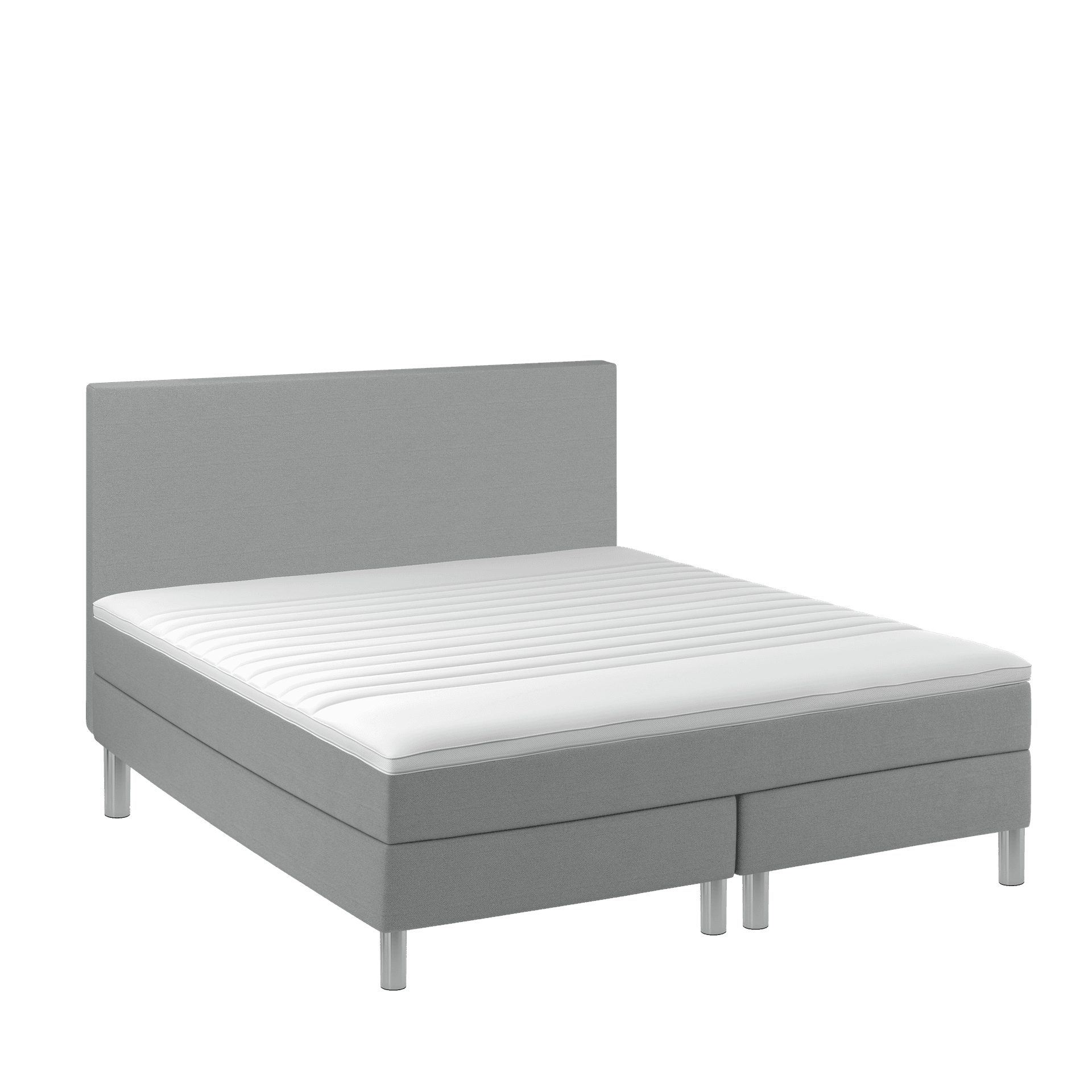 BOBOhome Tidur kontinentalsäng inkl. bäddmadrass och sänggavel, 180x200 - ljusgrå Fast (80-100 kg) Medium BOBOhome Tidur kontinentalsäng inkl. bäddmadrass och sänggavel, 180x200 - ljusgrå Fast (80-100 kg) Medium